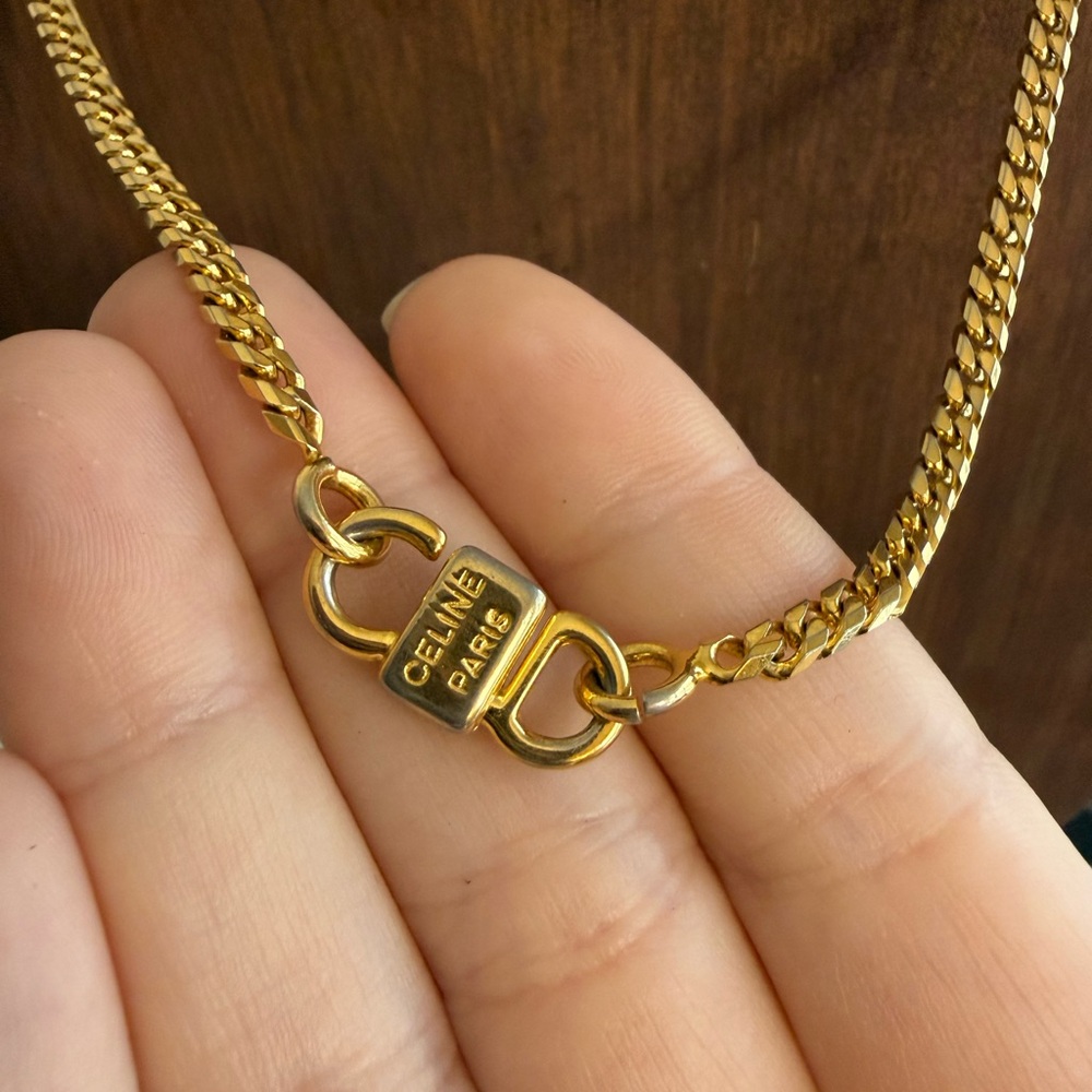 Celine Vintage Carriage Gold Necklace - Picture 5 of 8